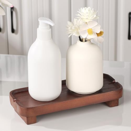 Wood Riser Soap Dish Decorative Tray 87 x 36 Inches Dark Brown