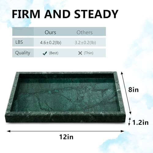 Real Natural Marble Tray for Bathroom Vanity Kitchen Desktop