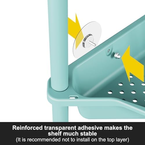 Orimade Rustproof 4 Tier Corner Shower Caddy Organizer Blue