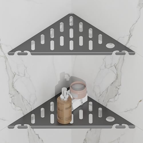 JIMMEAL Shower Corner Shelf 2 Pack Grey 304 Stainless Steel