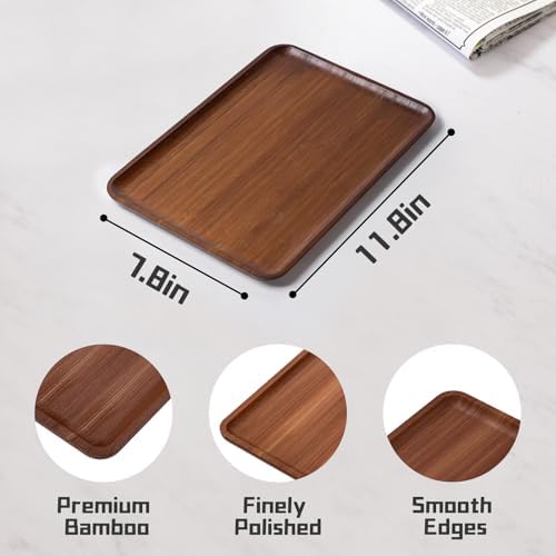 Bamboo Vanity Tray for Counter Coffee Table Kitchen Bedroom