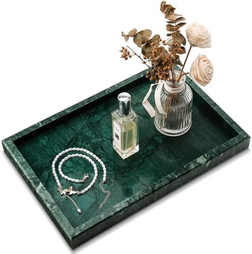 Real Natural Marble Tray for Bathroom Vanity Kitchen Desktop