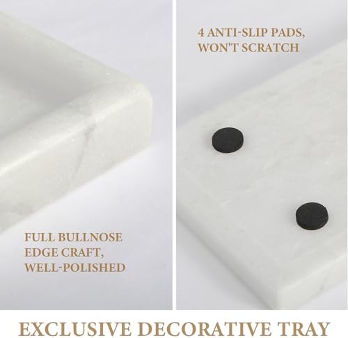 Koville African Natural Marble Tray 10x5 Inch