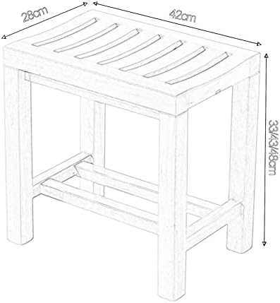 Wooden Spa Bench with Storage Shelf for Bath and Shower Use