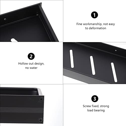 MAGICLULU Black Wall-Mounted Shower Caddy