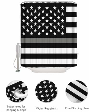 Singingin Waterproof Shower Curtain with 10 Pockets Organizer Set