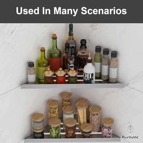 AUSAULAC 2-Pack Silver Shower Corner Shelf