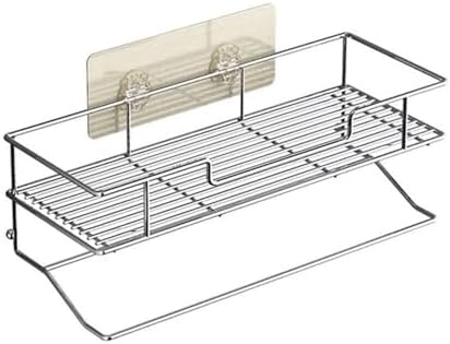 Stainless Steel Shower Caddy 157 Wall Mounted Detachable Bath Shelf with Towel Rack