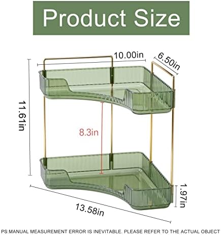 Corner Bathroom Countertop Organizer with 2 Tiers