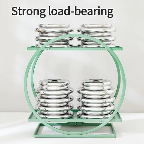 Green Perfume Organizer for Vanity 2-Tier Bathroom Counter Storage