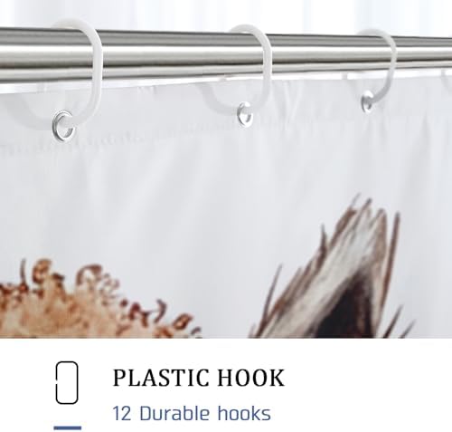 DESIHOM Fall Alpacas Llama Shower Curtain Set 62 Inch