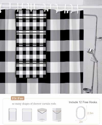 Singingin Shower Curtain Organizer Set Vintage Farmhouse Waterproof 10 Pockets Quick Dry Caddy