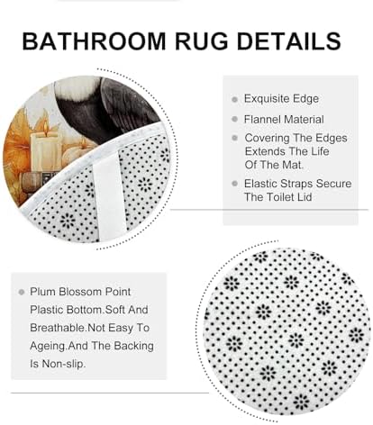 DESIHOM 4PCS Fall Toucan Bird Shower Curtain Set with Hooks and Bath Mat