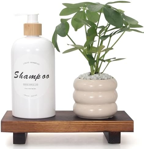 Wooden Bathroom Organizer Tray for Soap and Lotion