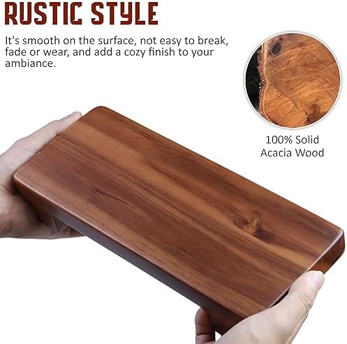 Acacia Wood Soap Stand 98x4 Inches Rustic Design