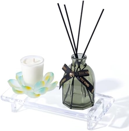 Acrylic Bathroom Counter Tray - Soap Dish and Vanity Decor Water-Resistant Small