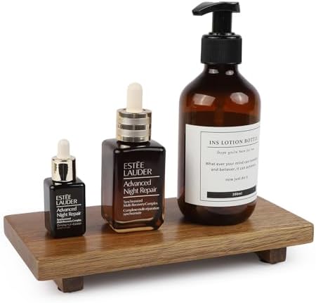 ZOVANO Small Tray Pedestal Stand - Waterproof Wood Display Riser