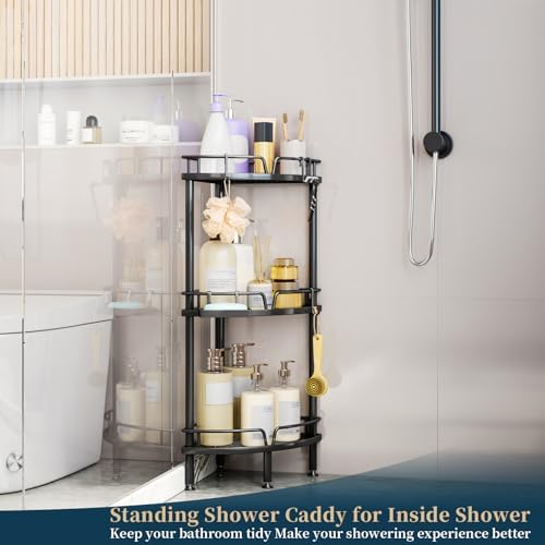 Consumest Corner Shower Caddy Stand 3 Tier