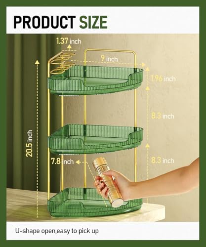 3-Tier Corner Organizer for Bathroom Makeup Storage 1