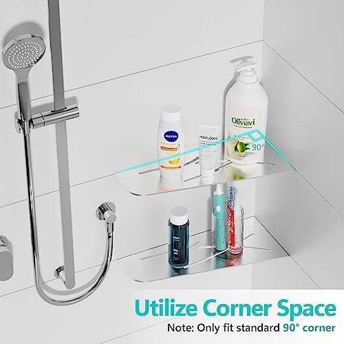 Shower Corner Shelf 12 Inch 2Pack No Drilling Stainless Steel