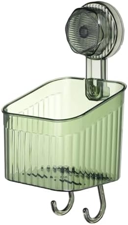 Uxcell Suction Cup Shower Caddy with Hooks Green