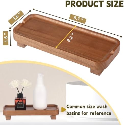 Wooden Soap Dish with Drainage Slots Light Brown 87 x 36 Inches