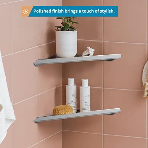 2 Pcs 304 Stainless Steel Corner Shelf with Screws