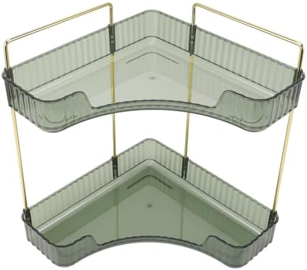 2 Tier Corner Bathroom Counter Organizer for Cosmetics and Skincare