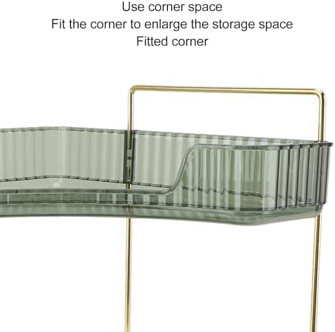 Beufee Corner Shelf 2 Tier Bathroom Organizer Dark Green