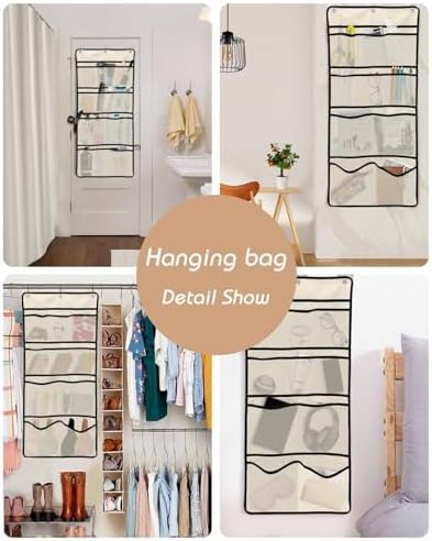 QueenKer Shower Curtain Set with Organizer