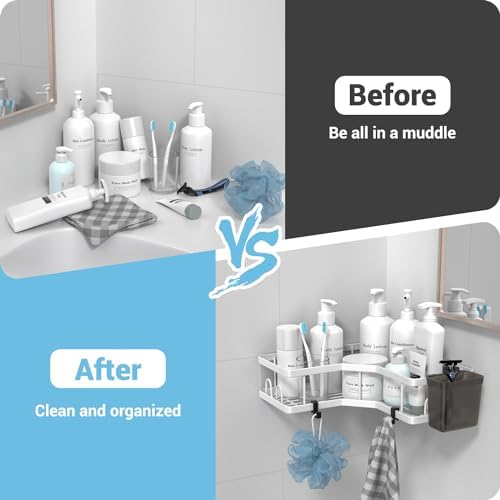 Shower Caddy 2Pack Adhesive Corner Organizer