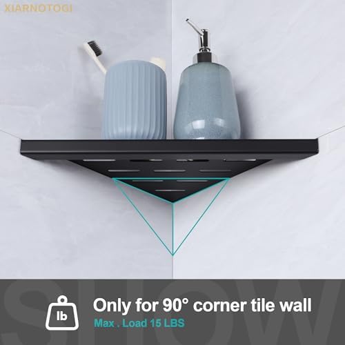10 Inch Corner Shower Shelf 2 Pack Matte Black
