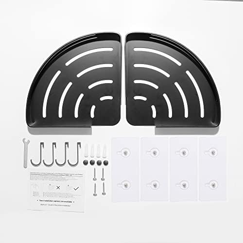 JASTT Corner Shelf Organizer 2 Pack Black