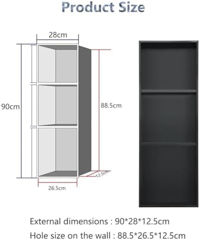 Sxlawesom Shower Niche Recessed Steel Organizer Shelf