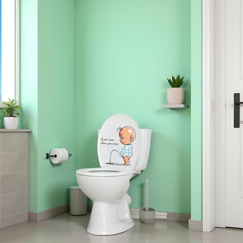 Funny Toilet Lid Decal Sticker Hilarious Bathroom Wall Art