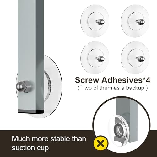 Orimade Adjustable Anti-slip Shower Caddy Overhead with 2 Razor Hooks