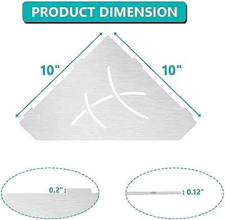 Heavy Duty Corner Shower Shelf Matte Black 304 Stainless Steel