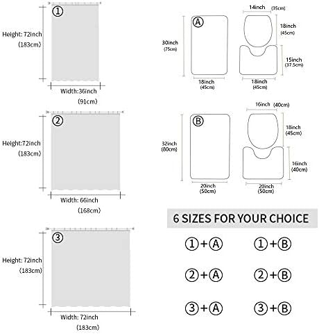 Orange Fall 4 Pc Shower Curtain Set with Non-Slip Rugs