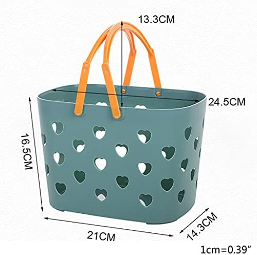 Plastic Storage Basket with Handles and Holes
