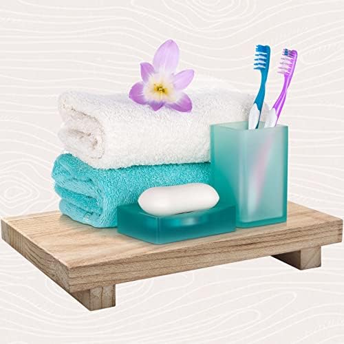 Wood Riser Tray Soap Stand Decorative Rustic Kitchen Counter