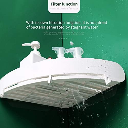Green Plastic Corner Shelf Organizer With Hooks And Magic Tape