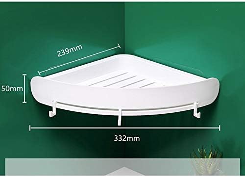 Green Plastic Corner Shelf Organizer With Hooks And Magic Tape
