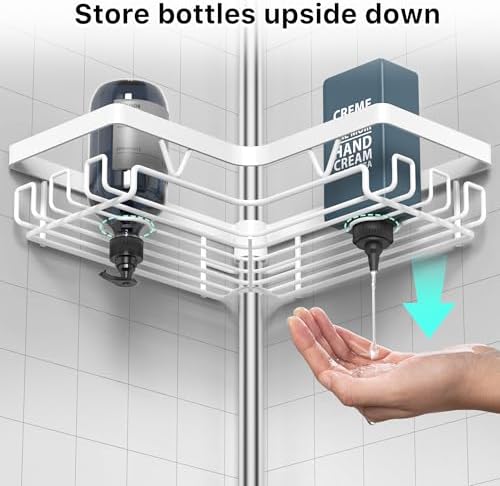 DAOYA Corner Shower Caddy Tension Pole Organizer