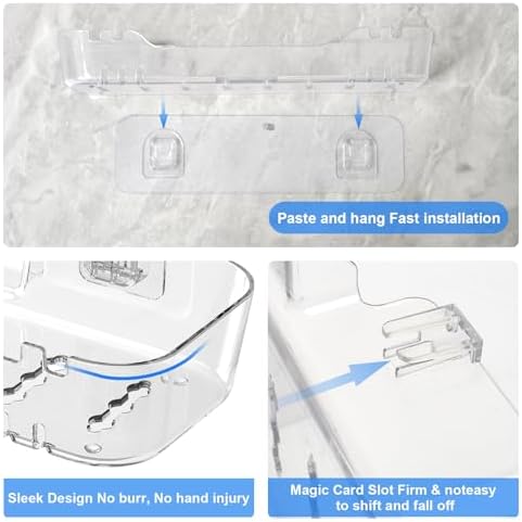 2pc Acrylic Wall Shelf Organizer No Drilling