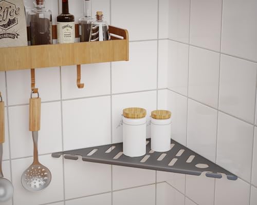 JIMMEAL Shower Corner Shelf 2 Pack Grey 304 Stainless Steel