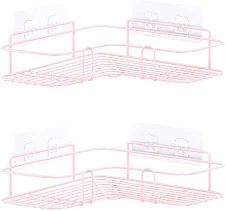Navaris Self Adhesive Shower Caddy Set of 2 Pink