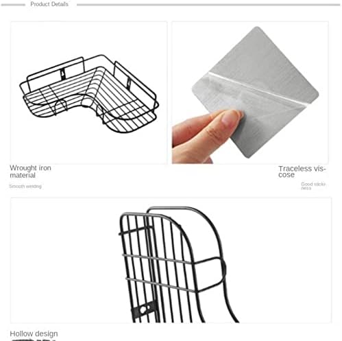 2 Piece L-Shaped Shower Storage Shelf No Drill Wall Mount Organizer for Bathrooms Kitchens and Dorms