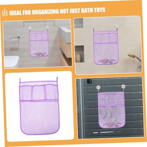 2pcs Bath Toy Mesh Organizer Breathable Hanging Storage for Tub