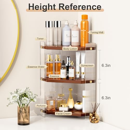 3-Tier Corner Organizer for Bathroom Makeup Storage