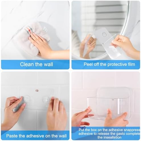 CGBE 2 Pack Cabinet Door Organizer Clear Shower Shelves with Strong Adhesive